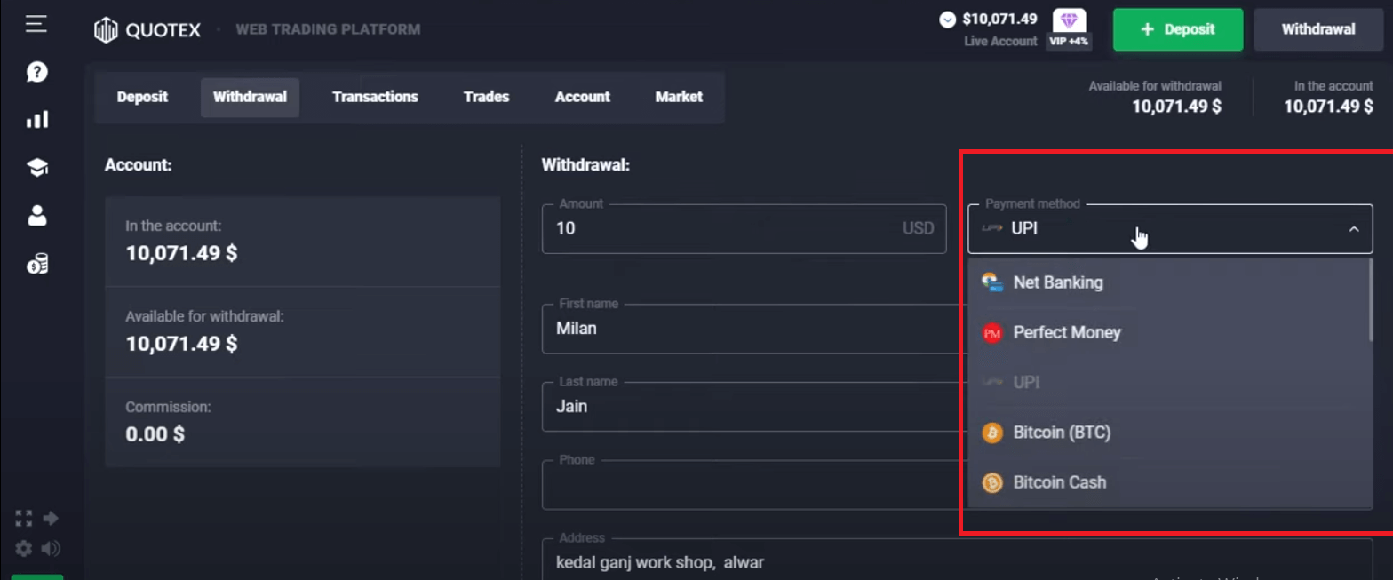 Como negociar opções digitais e sacar dinheiro do Quotex